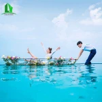 3 seat clear plastic canoe kayak double