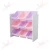 Import 3 tier wood kids grey toy storage organizer rack shelf with plastic box for child from China