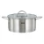Import 304 stainless steel matte surface soup pot casserole with tempered glass lid from China