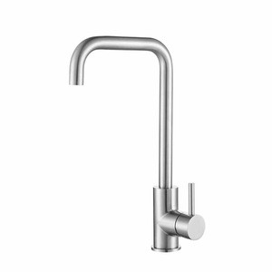 304 Stainless Steel Single Handle Water Mixer Tap Kitchen Faucet For Sink