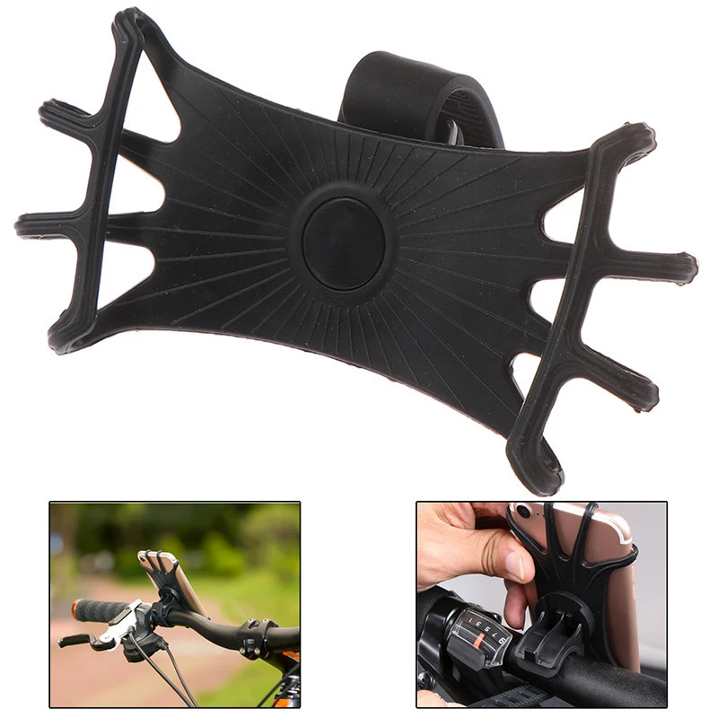 360 Rotation Silicone Bicycle Cell Phone Stand RAXFLY Bike Handlebar Mount Mobile Phone Holder