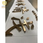 3D Metal Letter Sign Stainless Adhesive Solid Number 1-9 Letter a-z Stainless Steel Letters