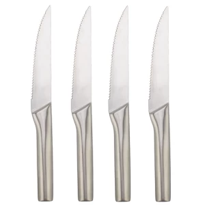 4-pieces 4.5 inch kitchen Serrated buy Steak Knifes Set with 430  Stainless Steel handle book box packaging
