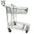 Import 4 wheels durable steel basket roller laundry hand trolley storage transport commercial laundry equipment warehouse trolley cart from China