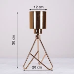 4121 factory wholesale metal tripod stand decorative gold artificial metal flower vase