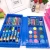 Import 42pcs pink blue kids boys girls travel coloring colour box case gift crayons oil pastel markers stationery art drawing set from China
