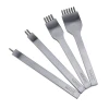 4pcs 3mm DIY 1/2/4/6 Prong Punch Leather Craft Tool Chisel Set Leather Tool Kits