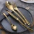 Import 4pcs Kitchen 18/10 Stainless Steel elegant color coating flatware, Black cutlery, Black set of cutlery set from China