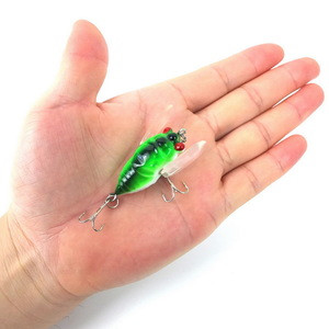4Pcs/Pack 4cm 6.4g cicada lures Hard bait,fly fishing Crankbait Fishing lure artificial bait,4 color insects fake bait