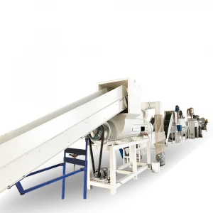500-3000kg waste plastic PP PE film hot washer recycling machine line