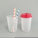 500ml 700ml custom cold and hot  juice wholesale beverage bubble tea pp cups plastic disposable cup