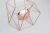 Import 551-7B 2019 new product wrought iron hexagon metal wire rose gold candle holder from China