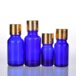5ml 10ml 20ml 30ml 50ml 100ml E liquid blue glass essential oil bottle with Aluminum screw cap