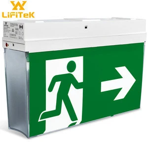 5w self-test ceiling wall mounted led lamp emergency exit sign with LiFePO4 battery duration 2 hours
