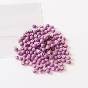 6-10mm Purple ceramic beads DIY bracelet necklace jewelry accessories