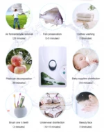 600MG/H Water Food Sterilizer Ozonizer Ozonator Vegetable Fruit Washers Deodorization Ozone Generator Air Purifier