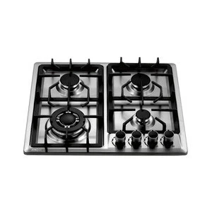 60cm stainless steel built-in gas stove/ cooktop/ gas hob, 2 Semi-rapid Burner 1 Triple Ring Wok Burner 1 Auxiliary Burner