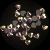 6.0mm Heart Shape Crystal ab Flat Back Hotfix Rhinestones for bags & shoes