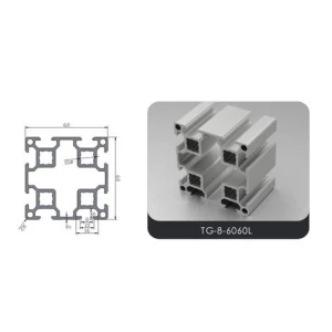 60X60 Industrial Aluminium Frame Material Brackets Manufacturer T Track ,6060 V Slot Aluminum Profile Extrusion Die