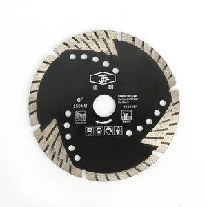 6in 150mm protective Teeth diamond segmented saw blade for cutting granite marble