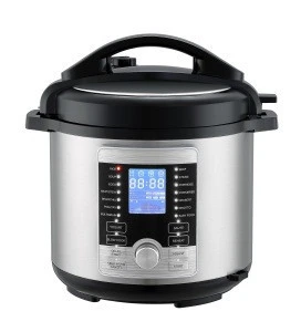 6L Cylinder Shape High-end Cooking Appliances Programmable Stainless Steel Electric Pressure Cooker Large LCD Panel