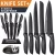 Import 7 Piece knives with stand stainless steel chef knife set knives kitchen set from China