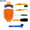 7PC Bike Cleaning Motorcycle Chain Cleaner Bicycle Tool Kits Tire Brushes Road MTB Cleaning Chain Tool Sets Accessories