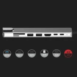 8-In-1 USB Type C Hub Multiport Adapter Hub Dock 8 In 1 USB C Type C Hub With 4K HDTV USB 3.0 SD TF Card Reader PD Charging