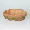 8.6 Inch Resin Craft Woodlook Container with Moss