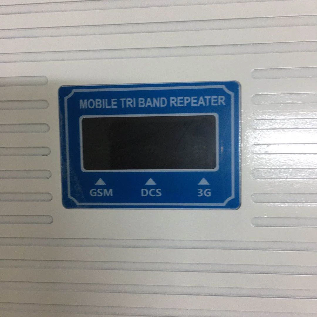 900 / 1800 / 2100mhz mobile phone signal amplifier GSM / DCS / 3G tri band white with LCD screen suit