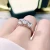 Import 925 silver imported high carbon diamond row ring dove egg oval simulation diamond ring index finger holiday gift from China