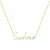 Import 925 sterling silver Gold Plated Name Letter Necklace Women Pendant Statement Necklace Sunshine Pendant from China
