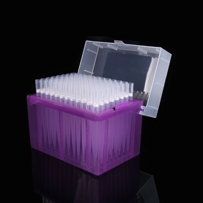 96 tips / box lab filter sterilized pipette tips with box