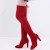 Import A  Autumn and winter European and American new plus-size boots over knee high heel round head frosted boots from China