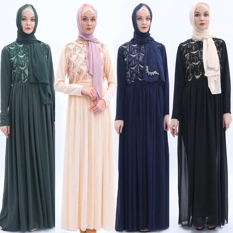 Abaya Women Dress Kimono Muslim Robe Dresses Open Modest Dubai  Cardigan Robes Front Islam Abayas Islamic Clothing For Femm