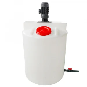 Acid resistant MC1000 Round mixing equipment Plastic dosing tank drums for storage and mixing