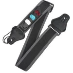 Adjustable Electric Guitar Strap Black With 3 Plectrums Guitar Pick Holders PU Leather Ends Acoustic Guitar Bass Strap Belt