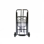 Alloy Car Folding Luggage Cart Portable Travel Trailer Household Luggage Cart Shopping Trolley Quick Folding