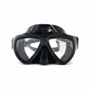 Aloma Black Silicone Anti fog Tempered Glass Diving Mask with Camera Mount