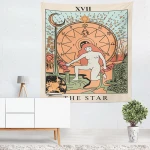 amazon custom made dropshipping wall tapestry mats psychedelic astrology tarot tapestry