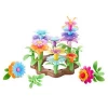 Amazon Good Sale Flower Arrangements Kids Garden Kit DIY Plastic Flower Garden Building Toys Support To OEM