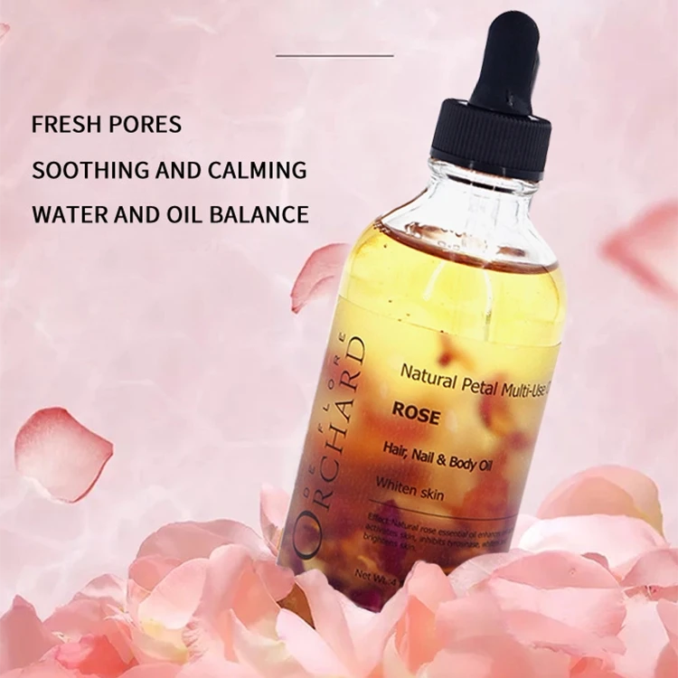 Amazon Hot Sale 100% Pure Rose Petal Multi Use Oil Rose Facial oil