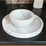 Amazon hot sales home decoration marble tray with jar marble storage jar flower vase