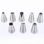 Amazon OEM 6Pcs pastry baking tools cake decorating piping nozzle set