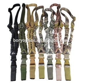 American gun belt Nylon Adjustable Tactical Single Point AR 15  Rifle Sling Strap 1 Point Safety Strap Rope Belt with Metal Hook