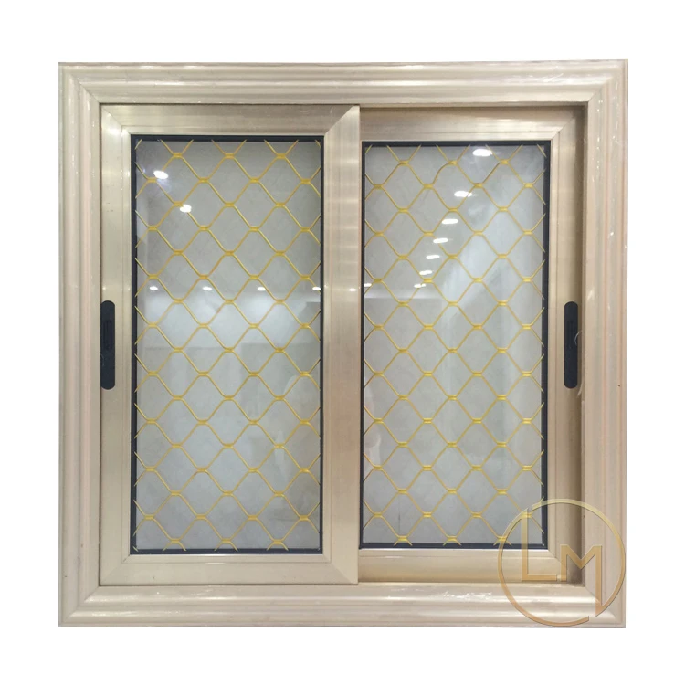 American Style Vertical Aluminum Frame Part Tempered Glass Curved Sliding Window Price