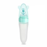 Amiami BPA free safe feeding baby food pouch spoon bottle food grade silicone baby spoon