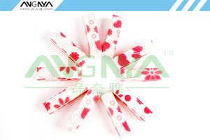 ANGNYA New Arrival Wholesale Professional 4 Way Nail Buffer Sanding Block With Red Flower Printing
