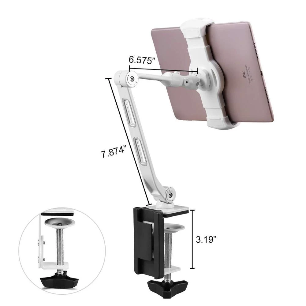 Anti Theft IPA-C Curved Adjustable Metal Floor Standing Advertising Tablet Display Stand Holder for 4.7"-12.9" Tablet