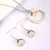 Import Atmospheric fashion stainless steel round pearl necklace + fishhook earrings white-collar suit charming women must from China